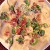 Ravioli with Prosciutto, Fava Beans and Shredded Parmesan