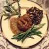 Chicken Saltimbocca with Mustard Haricots Verts and Wild Rice Pilaf